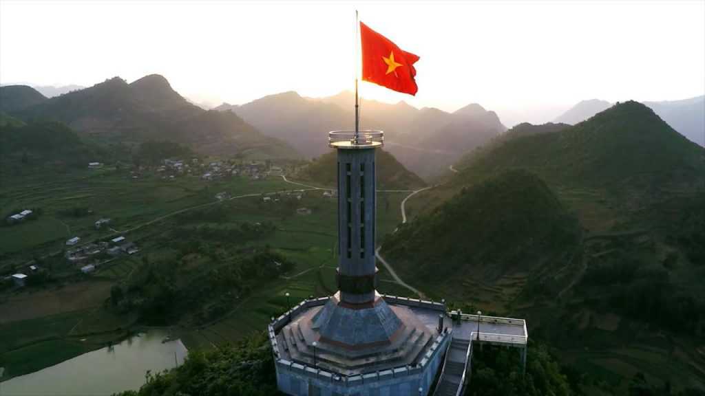 Lung Cu flag tower in Hagiang Vietnam